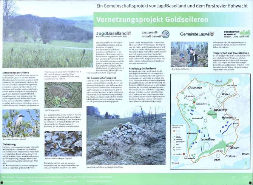 Info Tafel Standort beim Goldseilerenrank
