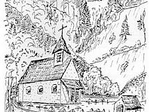 Kirche St. Remigius Nach einer Zeichnung von Peter Suter aufgrund des festgehaltenen Grundrisses