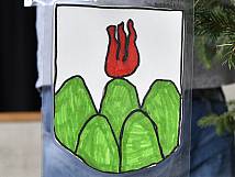 Das Loueler Wappen gezeichnet von Schülerinnen und Schülern der Primarschule